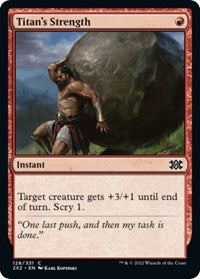 Magic: The Gathering Single - Double Masters 2022 - Titan's Strength - FOIL Common/128 Lightly Played