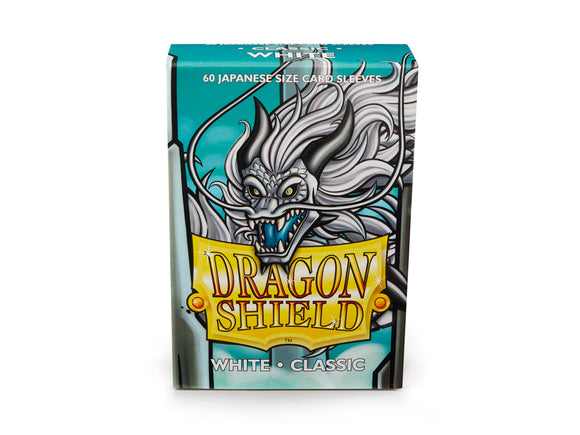 Dragon Shields: (60) Classic White Japanese Sleeves