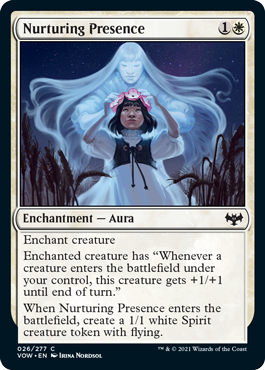 Magic: The Gathering - Innistrad: Crimson Vow - Nurturing Presence Common/026 Lightly Played