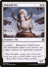 Magic: The Gathering Single - Zendikar Rising - Makindi Ox - Common/025 Lightly Played