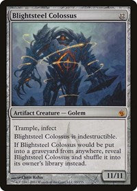 Magic: The Gathering Single - Mirrodin Besieged - Blightsteel Colossus - Mythic/099 Lightly Played