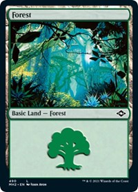 Magic: The Gathering Single - Modern Horizons 2 - Forest (490) (Foil) - Land/490 Lightly Played