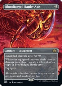 Magic: The Gathering Single - Double Masters 2022 - Bloodforged Battle-Axe (Borderless) - Uncommon/392 Lightly Played