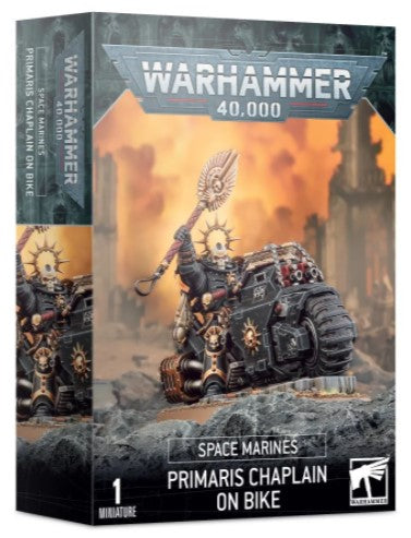Warhammer 40,000 - Adeptus Astartes Space Marine Primaris Chaplain on Bike
