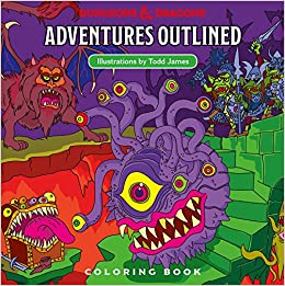 Dungeons & Dragons Adventures Outlined Coloring Book