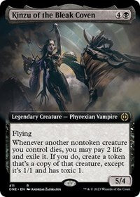 Magic: The Gathering Single - Phyrexia: All Will Be One - Kinzu of the Bleak Coven (Extended Art) - Rare/411 Lightly Played