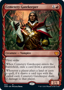 Magic: The Gathering - Innistrad: Crimson Vow - Cemetery Gatekeeper (Showcase) FOIL Mythic/304 Lightly Played