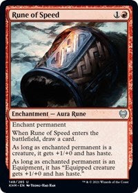 Magic: The Gathering Single - Kaldheim - Rune of Speed - Uncommon/148 Lightly Played