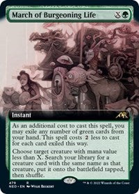 Magic: The Gathering Single - Kamigawa: Neon Dynasty - March of Burgeoning Life (Extended Art) Common/070 Lightly Played