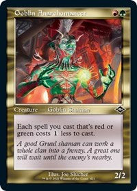 Magic: The Gathering Single - Modern Horizons 2 - Goblin Anarchomancer (Retro Frame) (Foil) - Common/200 Lightly Played