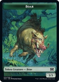 Magic: The Gathering Single - Double Masters 2022 - Boar // Vampire Double-sided Token - FOIL Token/015 Lightly Played