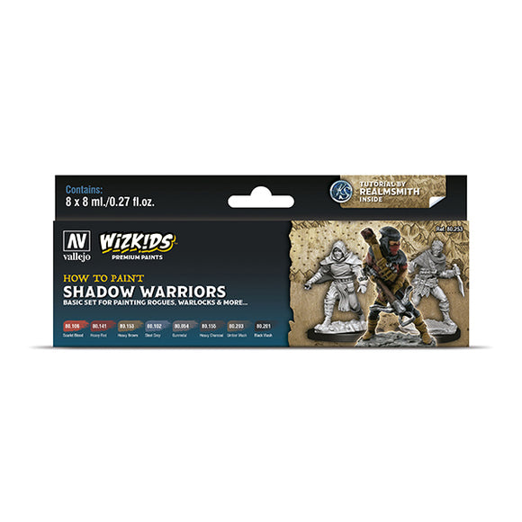 Wizkids Paints Set: Shadow warriors (8 colors), 8ml.