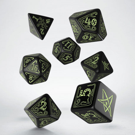 Call of Cthulhu: Dice Set Black/GlowNDark (7)