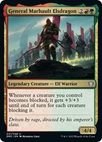 Magic: The Gathering Single - Commander: Dominaria United - General Marhault Elsdragon - FOIL Uncommon/031 Lightly Played