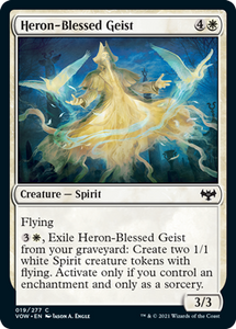 Magic: The Gathering - Innistrad: Crimson Vow - Heron-Blessed Geist Common/019 Lightly Played