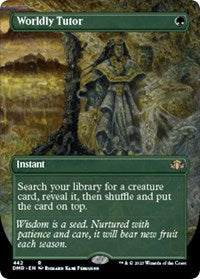 Magic: The Gathering Single - Dominaria Remastered - Worldly Tutor (Borderless) - Rare/442 Lightly Played