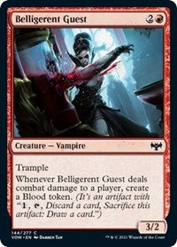 Magic: The Gathering Single - Innistrad: Crimson Vow - Belligerent Guest (Foil) - Common/144 Lightly Played