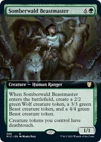 Magic: The Gathering Single - Commander: Innistrad: Midnight Hunt - Somberwald Beastmaster (Extended Art) - Rare/068 Lightly Played