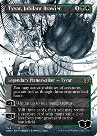 Magic: The Gathering Single - Phyrexia: All Will Be One - Tyvar, Jubilant Brawler (Showcase) - Rare/344 Lightly Played