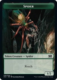 Magic: The Gathering Single - Double Masters 2022 - Spider // Vampire Double-sided Token - FOIL Token/018 Lightly Played