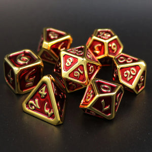 7 Piece RPG Set - Polychrome Diaglyph Auric Ruby