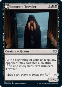 Magic: The Gathering - Innistrad: Crimson Vow - Innocent Traveler FOIL Uncommon/121 Lightly Played