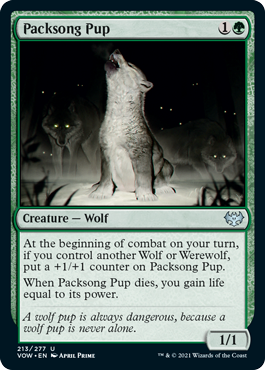 Magic: The Gathering - Innistrad: Crimson Vow - Packsong Pup Uncommon/213 Lightly Played