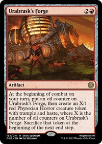 Magic: The Gathering Single - Phyrexia: All Will Be One - Urabrask's Forge - FOIL Rare/153 Lightly Played