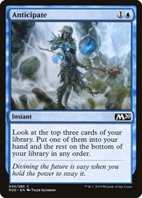 Magic: The Gathering Single - Core Set 2020 - Anticipate Common/045 Lightly Played