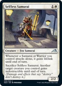 Magic: The Gathering Single - Kamigawa: Neon Dynasty - Selfless Samurai Uncommon/035 Lightly Played