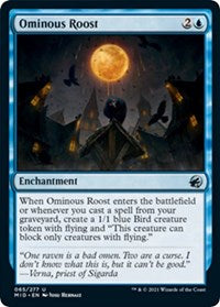 Magic: The Gathering Single - Innistrad: Midnight Hunt - Ominous Roost - Uncommon/065 Lightly Played