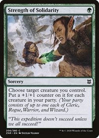 Magic: The Gathering Single - Zendikar Rising - Strength of Solidarity Common/206 Lightly Played