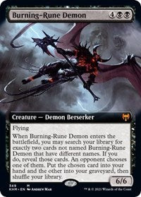 Magic: The Gathering Single - Kaldheim - Burning-Rune Demon (Extended Art) (Foil) Mythic/349 Lightly Played