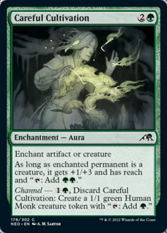 Magic: The Gathering Single - Kamigawa: Neon Dynasty - Careful Cultivation Common/178 Lightly Played