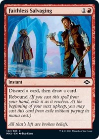 Magic: The Gathering Single - Modern Horizons 2 - Faithless Salvaging (Foil) - Common/122 Lightly Played