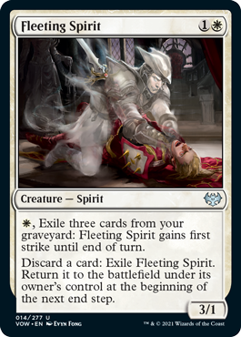 Magic: The Gathering - Innistrad: Crimson Vow - Fleeting Spirit FOIL Uncommon/014 Lightly Played