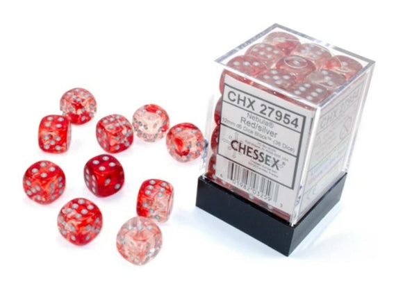 12mm d6 Nebula: Red/Silver 27954