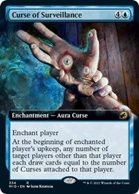 Magic: The Gathering - Innistrad: Midnight Hunt - Curse of Surveillance (Extended Art) - Rare/334 Lightly Played