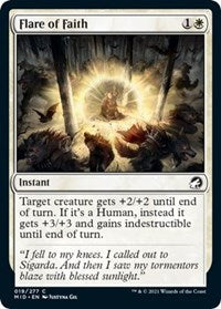 Magic: The Gathering Single - Innistrad: Midnight Hunt - Flare of Faith - Common/019 Lightly Played