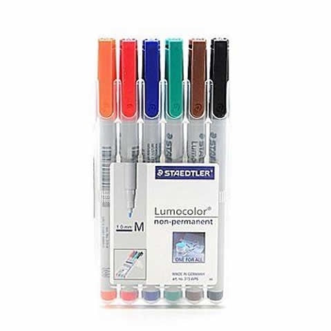 Staedtler Lumocolor Non-Permanent Mat Marker Set (6)