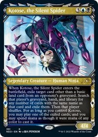 Magic: The Gathering Single - Kamigawa: Neon Dynasty - Kotose, the Silent Spider (Showcase) Rare/351 Lightly Played