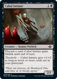 Magic: The Gathering Single - Modern Horizons 2 - Cabal Initiate Foil Common/078 Lightly Played