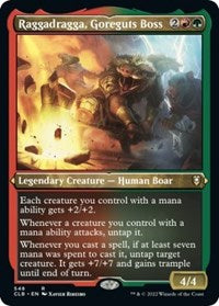 Magic: The Gathering Single - Commander Legends: Battle for Baldur's Gate - Raggadragga, Goreguts Boss (Foil Etched) - Rare/548 Lightly Played