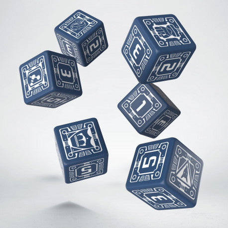 Battletech: House Steiner 6D6 Dice Set