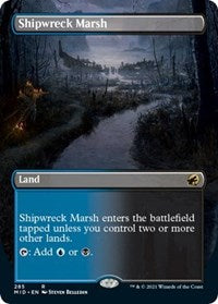 Magic: The Gathering Single - Innistrad: Midnight Hunt - Shipwreck Marsh (Extended Art) - Rare/285 Lightly Played