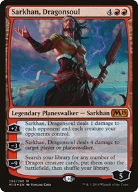 Magic: The Gathering - Core Set 2019 - Sarkhan, Dragonsoul FOIL Mythic/296 Lightly Played