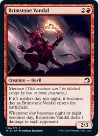 Magic: The Gathering Single - Innistrad: Midnight Hunt - Brimstone Vandal - Common/130 Lightly Played