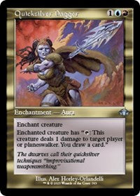 Magic: The Gathering Single - Dominaria Remastered - Quicksilver Dagger (Retro Frame) - FOIL UNcommon/363 Lightly Played