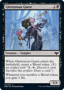 Magic: The Gathering - Innistrad: Crimson Vow - Gluttonous Guest FOIL Common/114 Lightly Played