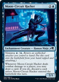 Magic: The Gathering Single - Kamigawa: Neon Dynasty - Moon-Circuit Hacker FOIL Common/067 Lightly Played